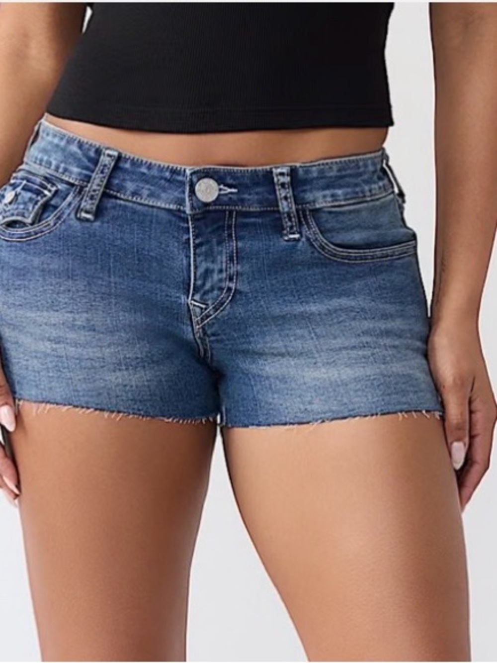 True Religion Joey Cut Off Short size 28 Y2K - Picture 4 of 14
